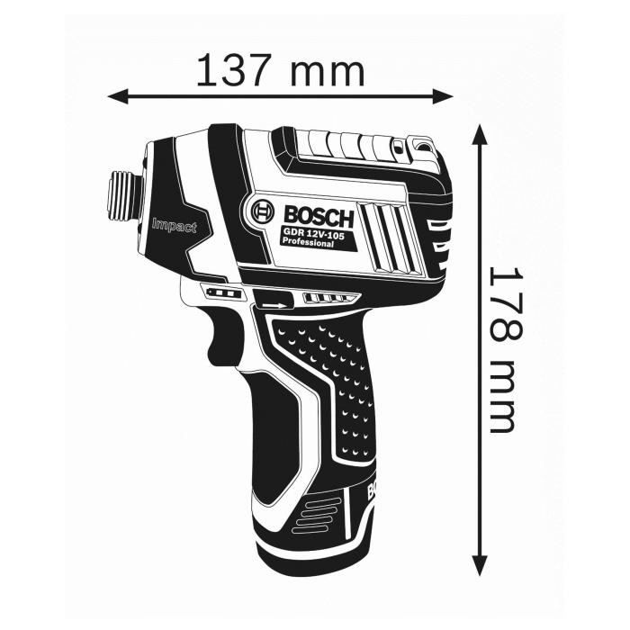 BOSCH GDR 10.8-LI impact screwdriver without charger or battery - 0 601 9A6 906