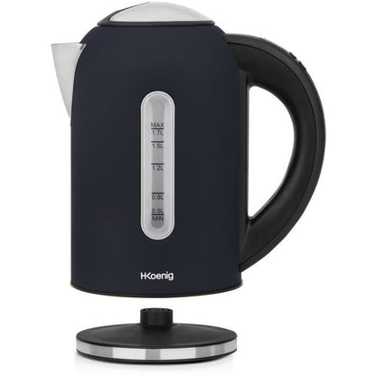 Programmable kettle - HKoeNIG - Boe56 - 1.7L - 2200 W - Adjustable temperature - LCD screen - Matte midnight blue and stainless steel