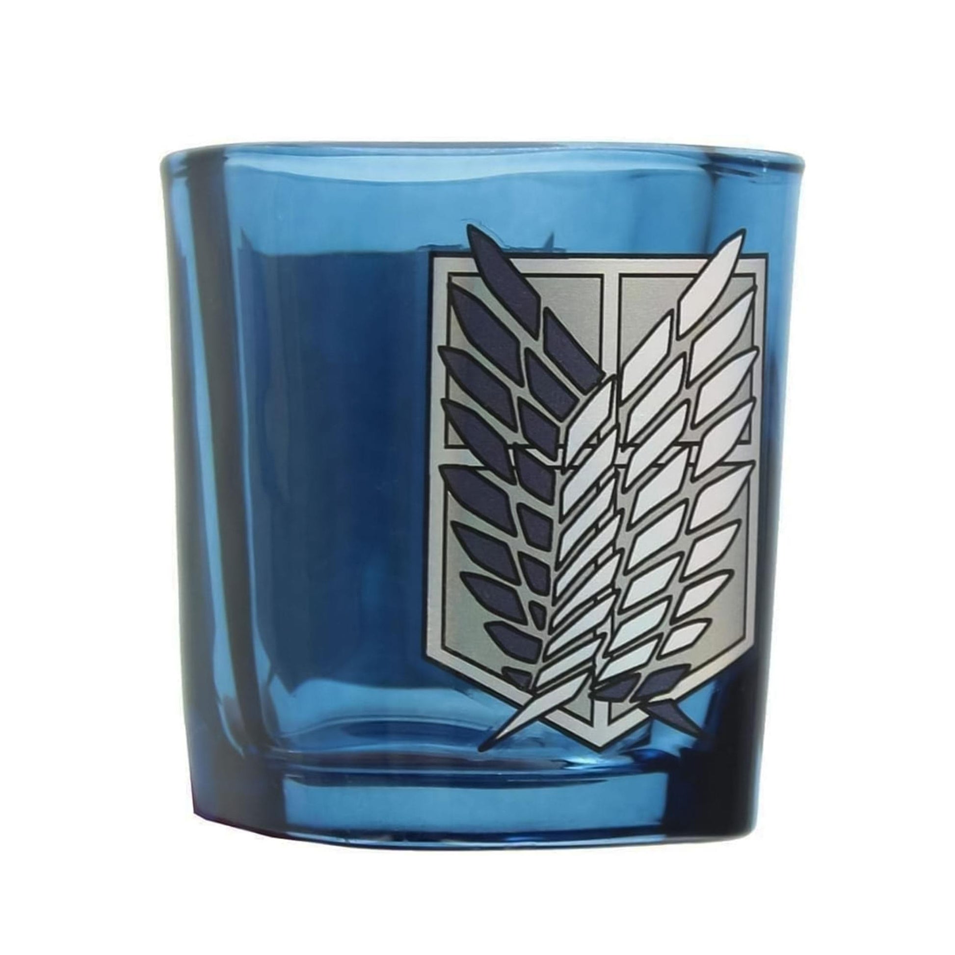 Attack on Titan Survey Corps Logo 1.5oz Blue Square Shot Glass