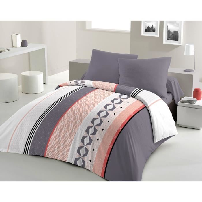 HOME PASSION BLING microfiber duvet set - 1 duvet cover 220 x 240 cm + 2 pillowcases 63 x 63 cm - Blue