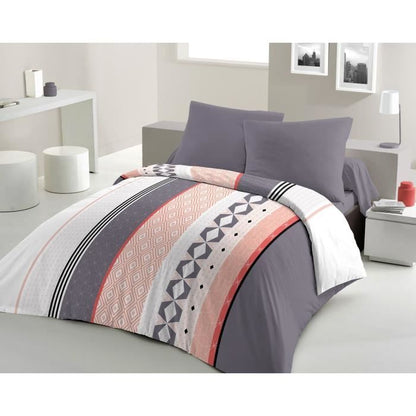 HOME PASSION BLING microfiber duvet set - 1 duvet cover 220 x 240 cm + 2 pillowcases 63 x 63 cm - Blue