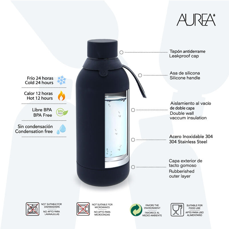 Black Football Thermal bottle 500ml