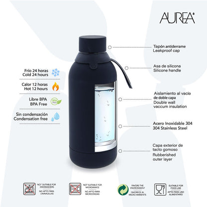 Black Football Thermal bottle 500ml