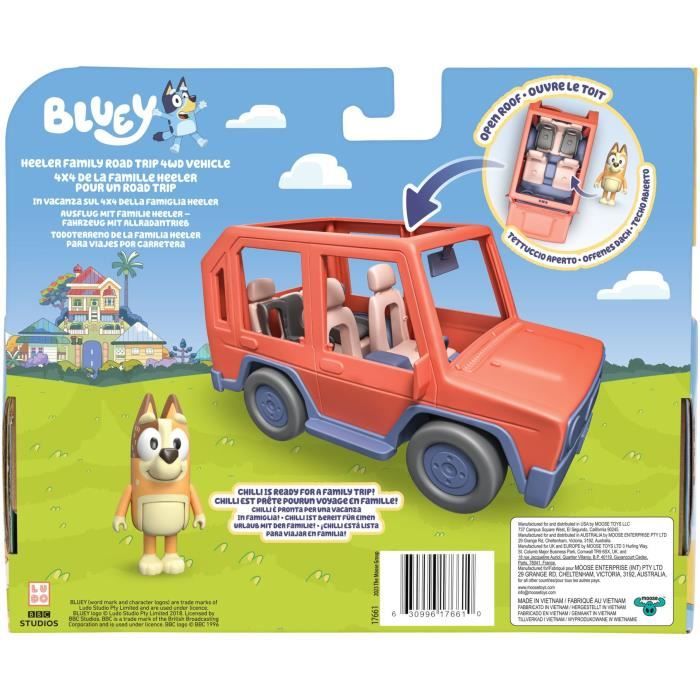 Bluey's Car - BLUEY - Family vehicle with Chilli figure and accessories