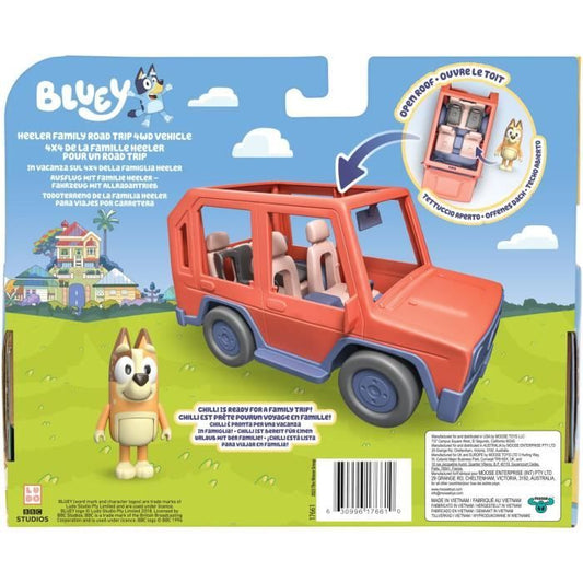 Bluey's Car - BLUEY - Family vehicle with Chilli figure and accessories
