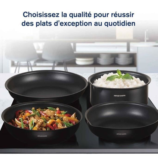 Cookware - All heat sources including induction - Arthur Martin - AM0530 - Aluminum - Non-stick - 20 pieces - Removable handle