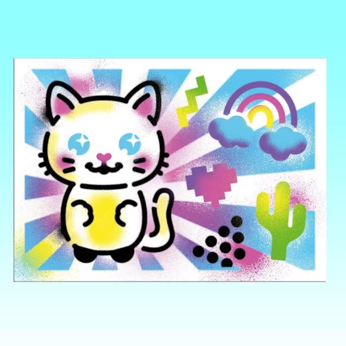 Canal Toys - Airbrush Art - Activity case with electronic spray, stencils and markers - AIR 017