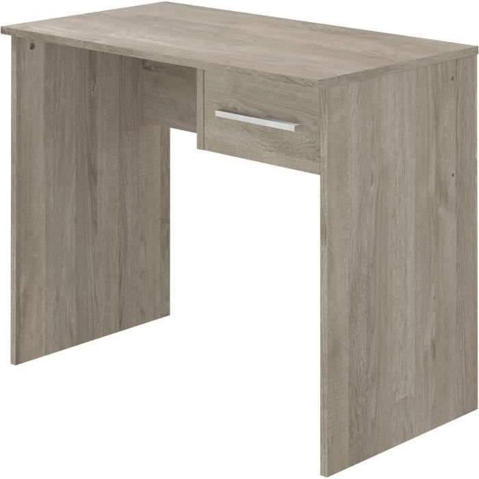Small oak drawer desk - Oak melamine - 90 x 50 x 74 cm