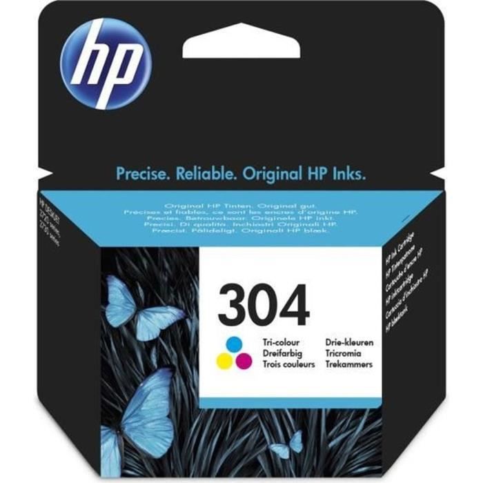 HP 304 Genuine Three-color Ink Cartridge for HP DeskJet 2620/2630/3720/3730 (N9K05AE)