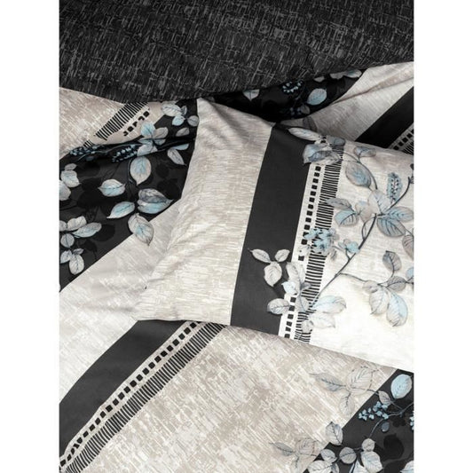 Bedding set - 1 duvet cover 220 x 240 cm + 2 pillowcases 60 x 60 cm - 100% cotton - Anthracite