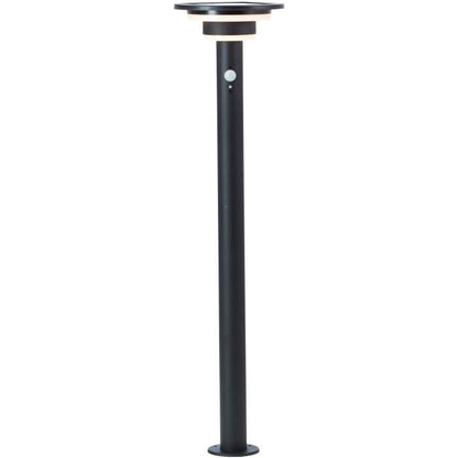 Outdoor bollard - BRILLIANT - GARVINA - LED and solar - Motion detector - Stainless steel and plastic - 4 W - Black