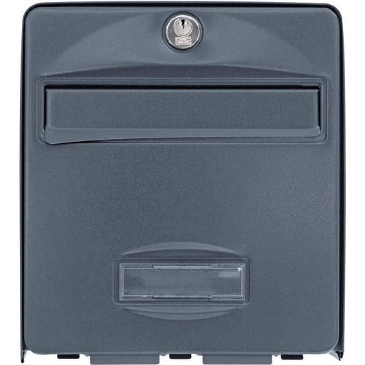 BURG WACHTER BALTHAZAR MINI 1 Door mailbox - Wall-mounted - Galvanized steel - Full opening - Anthracite - Made in France