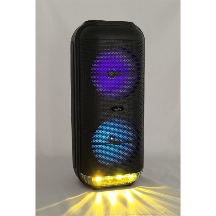 Luminous Karaoke Speaker - INOVALLEY - KA22-BTH - Bluetooth V5.0 - 49 cm - 500 W - Black