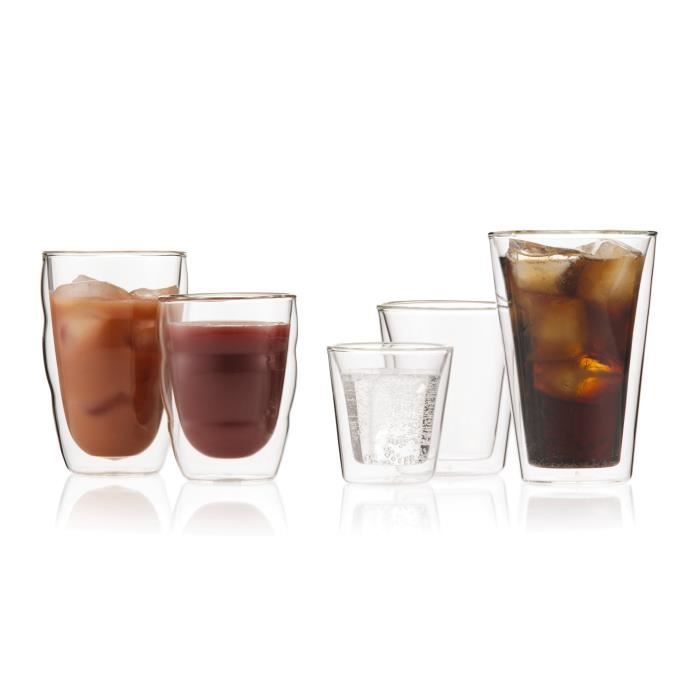 Set of 6 thermo glasses - BODUM - Pilatus - Double wall - 0.35 l - Transparent