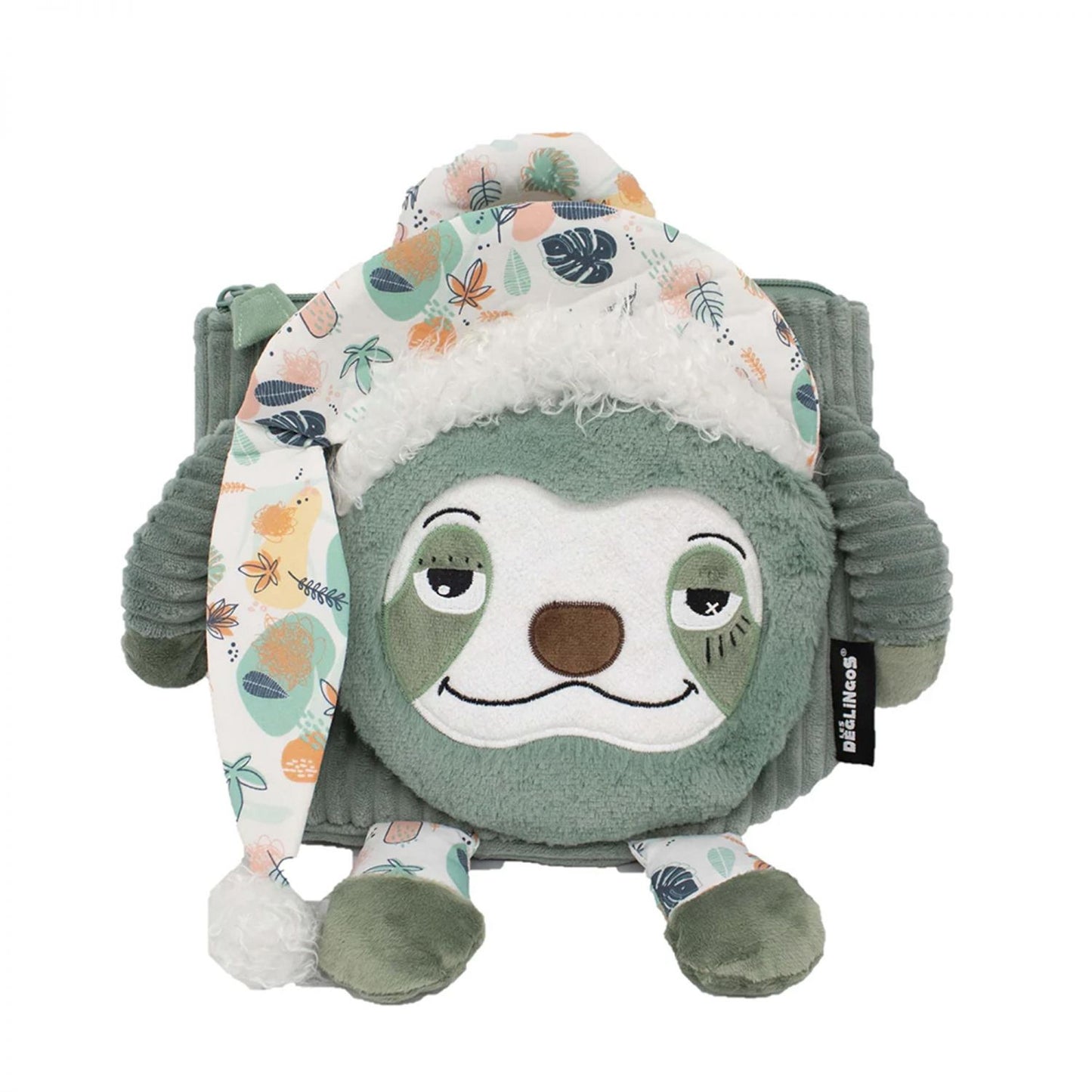 Les Delingos Corduroy Backpack Plush | Chillos the Sloth