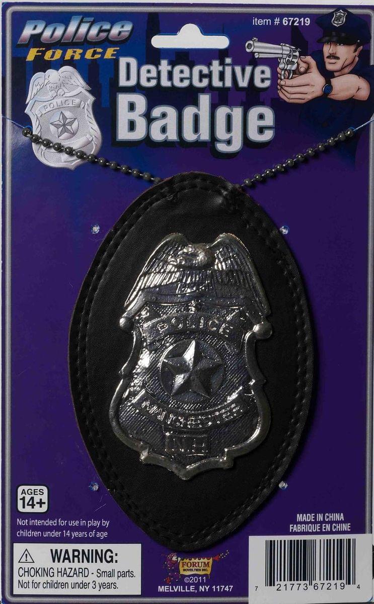 Police Badge On Chain Costume Accessory One Size