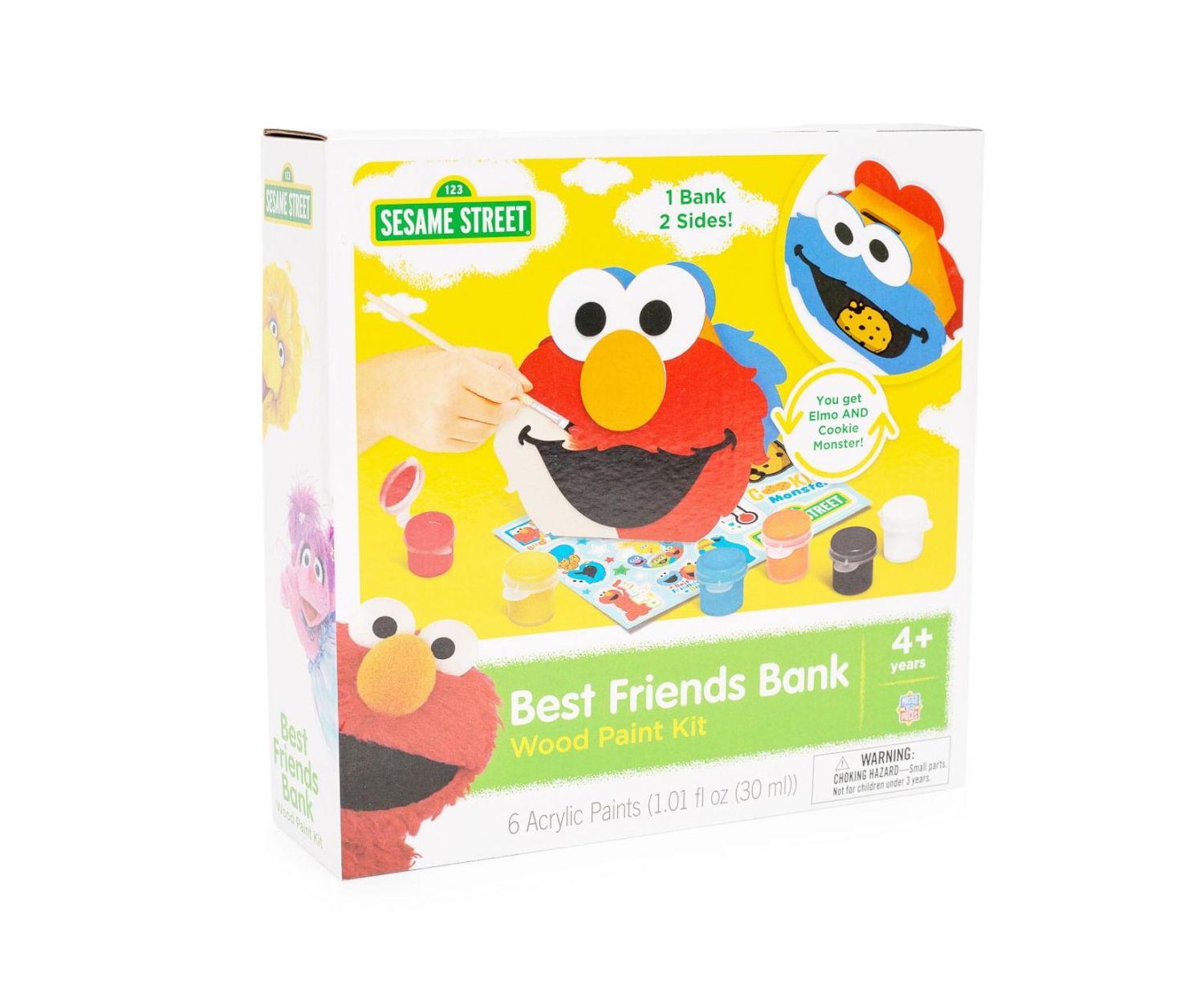 Sesame Street Character Bank Wood Craft Paint Kit