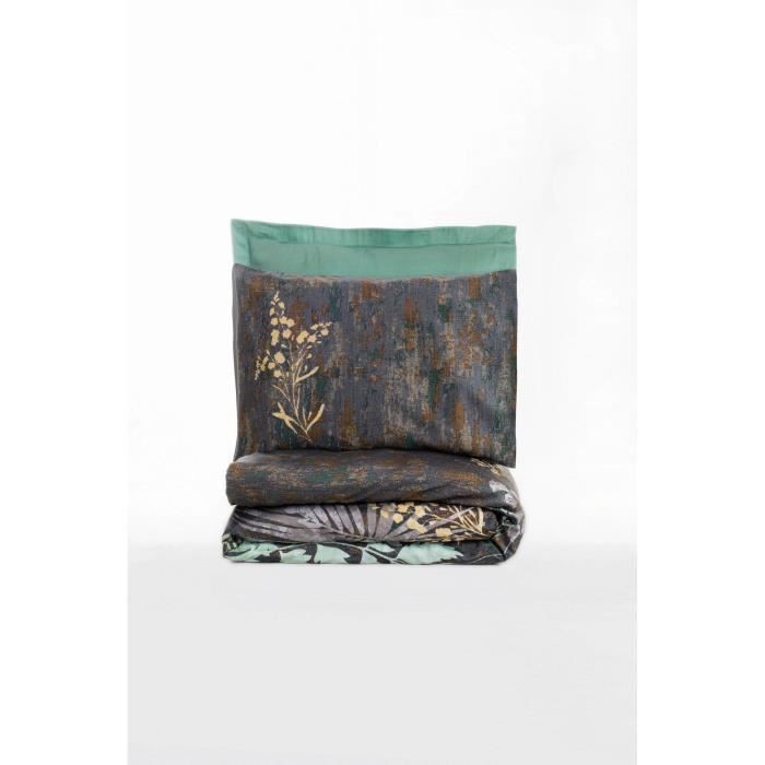 Bedding set - 1 duvet cover 220 x 240 cm + 2 pillowcases 60 x 60 cm - 100% cotton satin - Mint