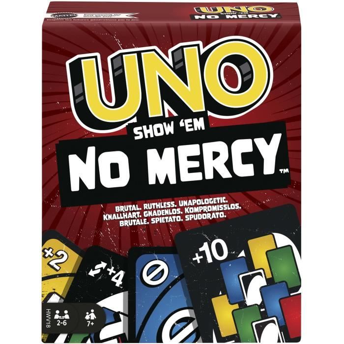 Mattel Games - UNO No Mercy - Card game for the whole family, children and adults HWV18