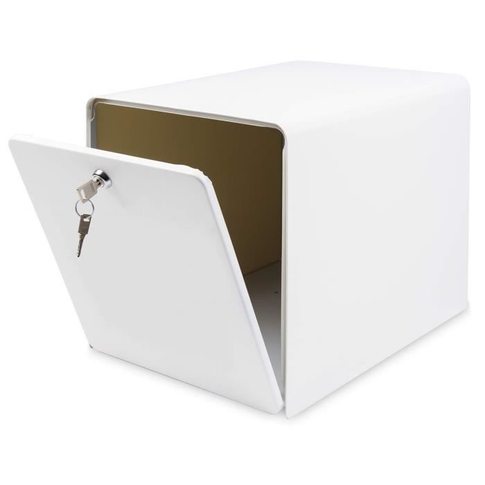 Burg Wachter Sallery Box in Galvanized Steel - 2 doors - White