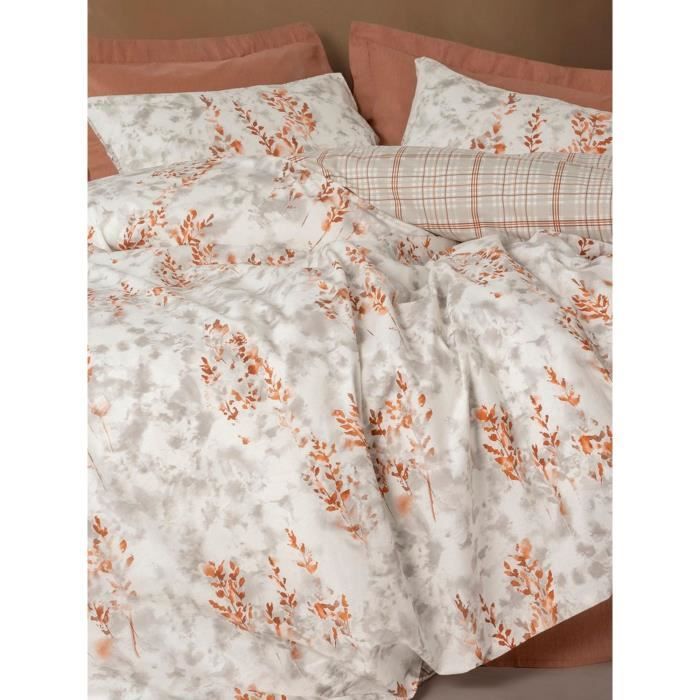 Bedding set - 1 duvet cover 220 x 240 cm + 2 pillowcases 60 x 60 cm - 100% cotton - Cinnamon