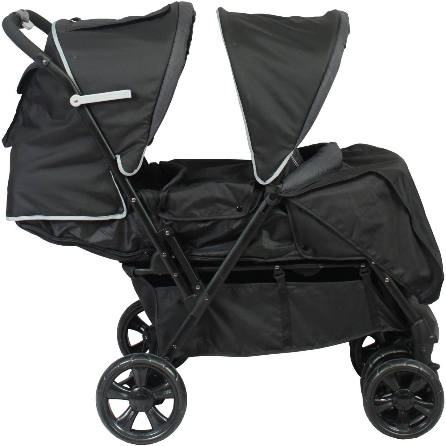 BAMBISOL Double Stroller - Fully equipped - Rain cover included - Easy folding