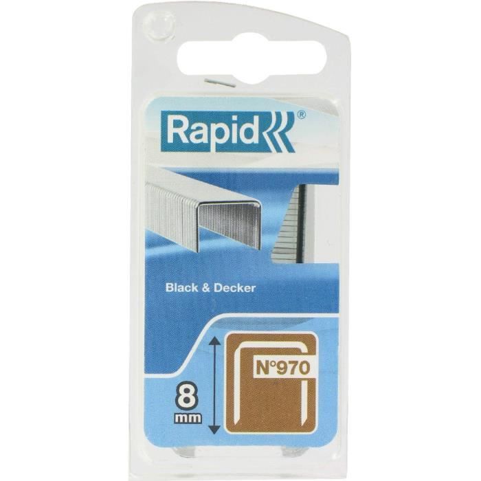 RAPID Galvanized staples - Flat wire - N ° 970/8 mm