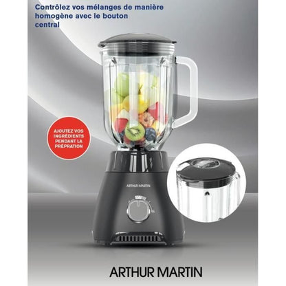 Glass blender - ARTHUR MARTIN - AMPB40 - 1.5L - 400W - 2 speeds + pulse