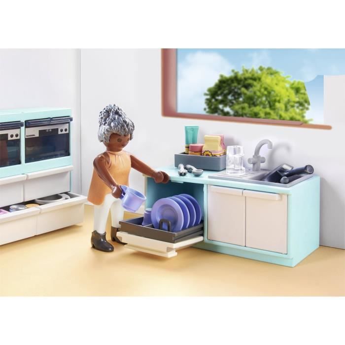 PLAYMOBIL 71608 Kitchen with central island, My life, Architect's house, 105 pieces, Ages 4 and up