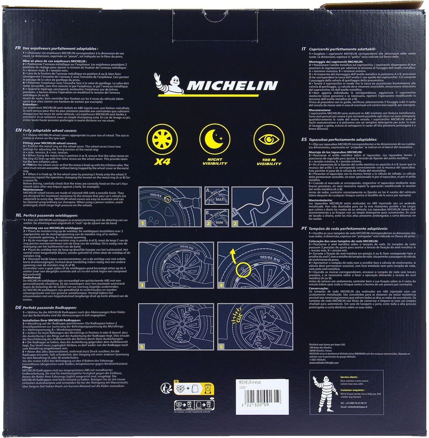 MICHELIN Set of 4 wheel trims - 15 - NVS special utilities