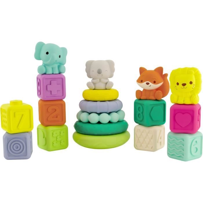 Box of 20 sensory pieces - INFANTINO - 315222 - Stackable