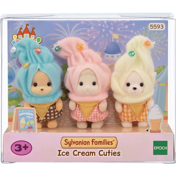 The trio of babies in glazed creme costumes - Sylvanian Families - 5593 - From 3 years old