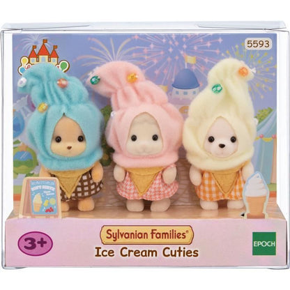 The trio of babies in glazed creme costumes - Sylvanian Families - 5593 - From 3 years old