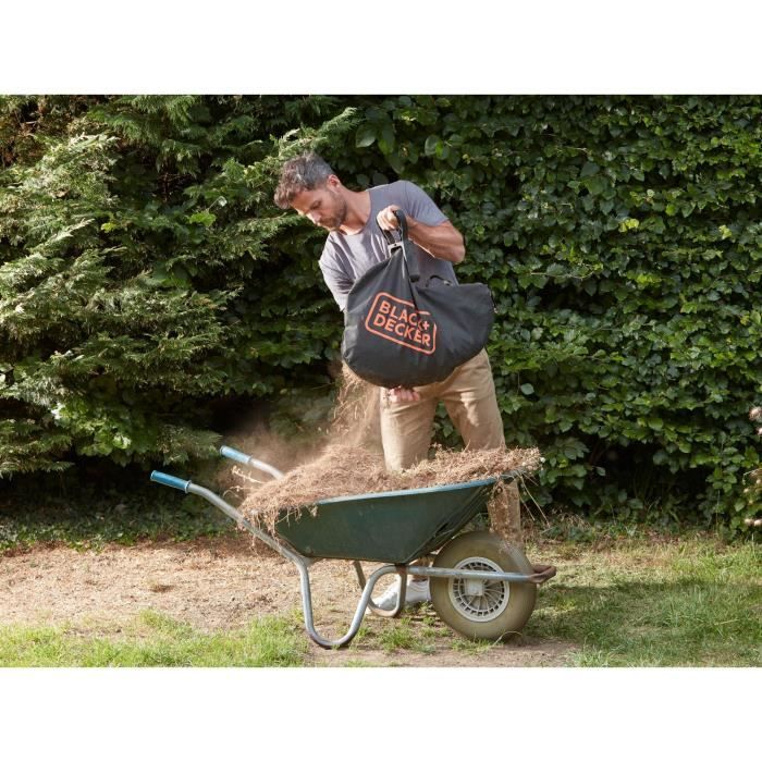 BLACK+DECKER 36V vacuum-blower-shredder - With battery and charger - 45L bag