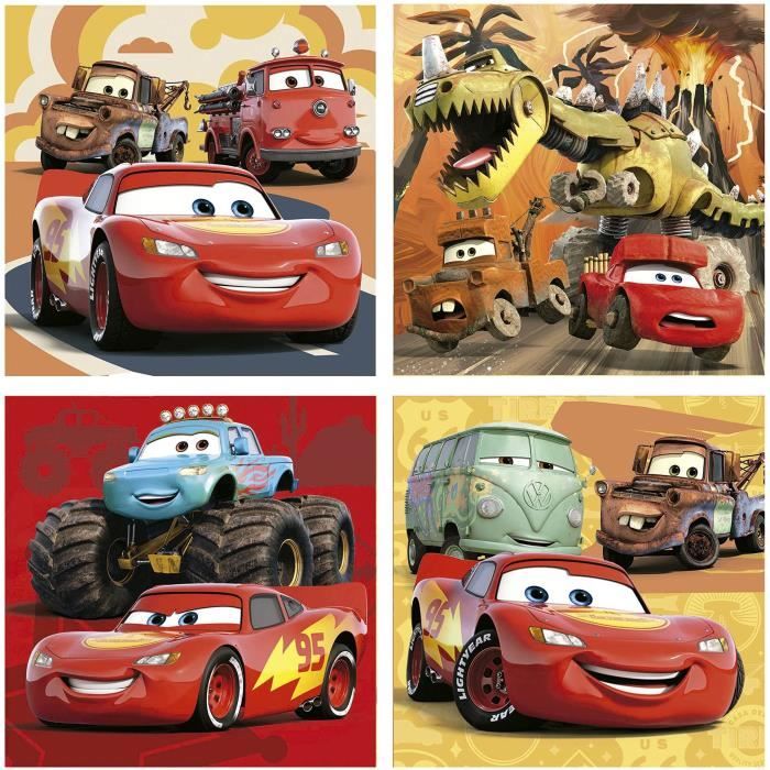 CARS - Malette of 4 progressive puzzles