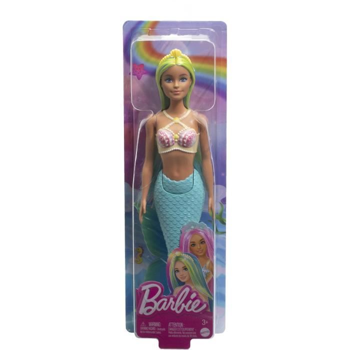 Barbie Mermaid Dolls with Colorful Hair and Fin and Headband HRR03