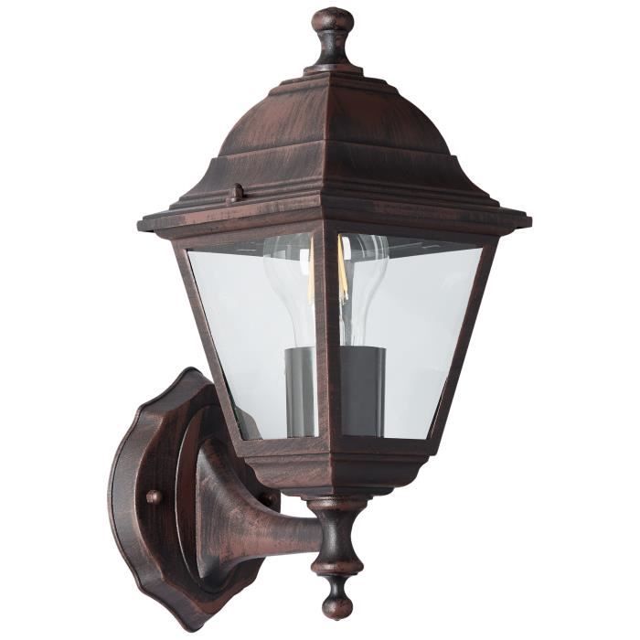 Brilliant rising exterior wall lamp nissie rust e27 1x60w