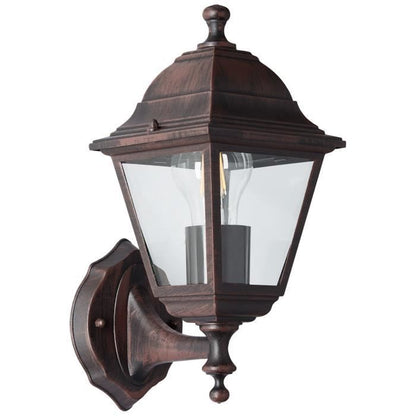 Brilliant rising exterior wall lamp nissie rust e27 1x60w