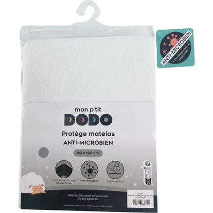 Mattress protector - MON P'TIT DODO - 1901482 - PVC fleece - Antimicrobial - 70x140 cm