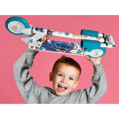 Foldable scooter - DISNEY - STITCH - Secure folding mechanism - Rear foot brake - Adjustable height
