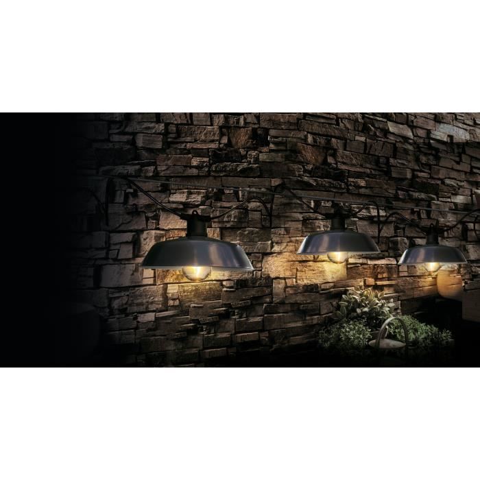 Solar garland - Rio Vintage - 7.50 m - Grey