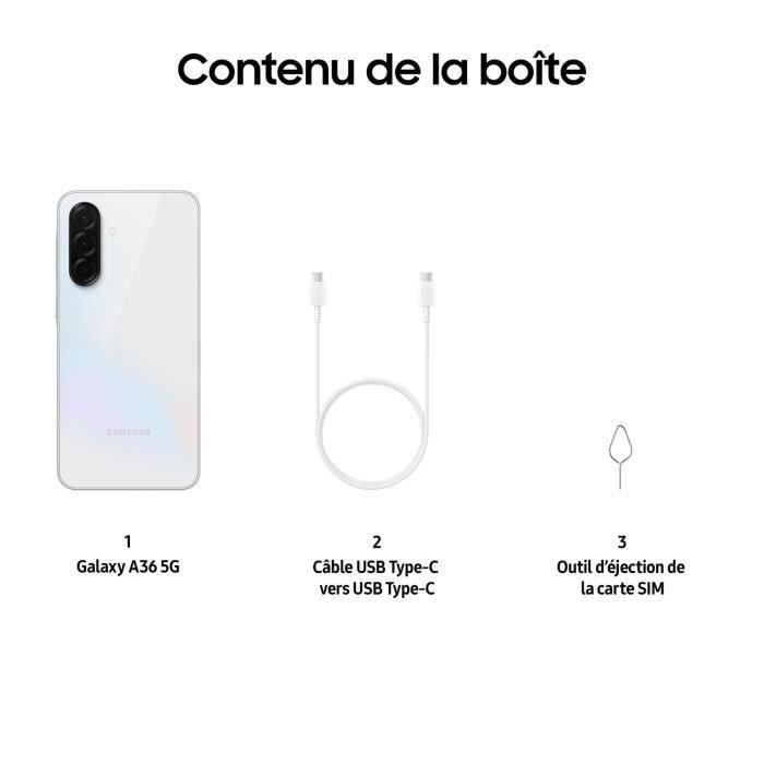Smartphone Samsung Galaxy A36 6.7 5G Nano SIM 128 GB White