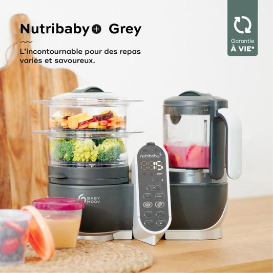 BABYMOOV Nutribaby Baby Food Robot (+) Industrial Gray