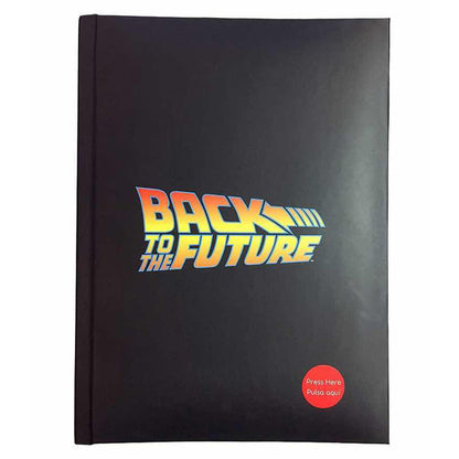 Back to the Future logo light notebook