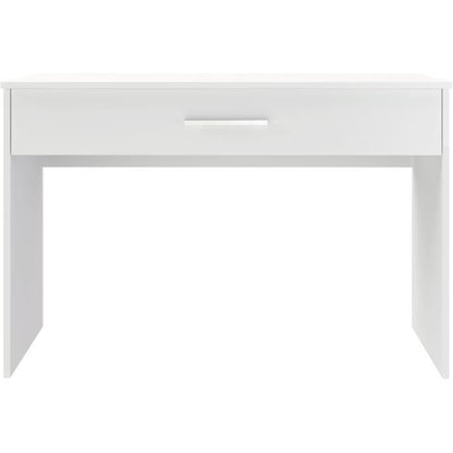 Large drawer desk - White melamine - 110 x 56 x 81.5 cm