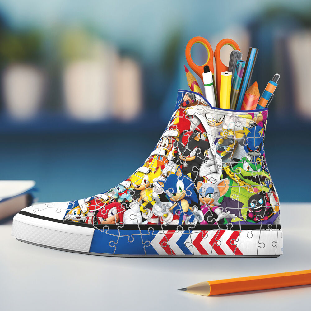 Sonic the Hedgehog Sneaker 3D puzzle pencil case 112pcs