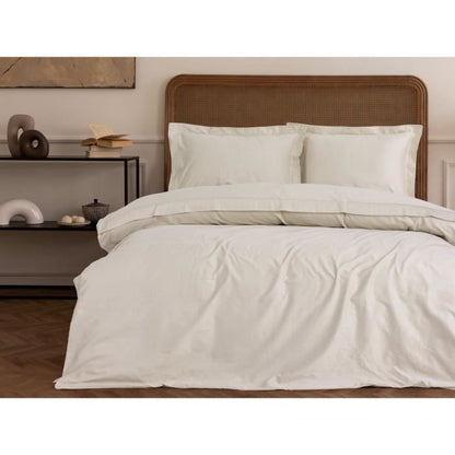 Bedding set - 1 duvet cover 220 x 240 cm + 2 pillowcases 60 x 60 cm - 100% cotton satin - Beige