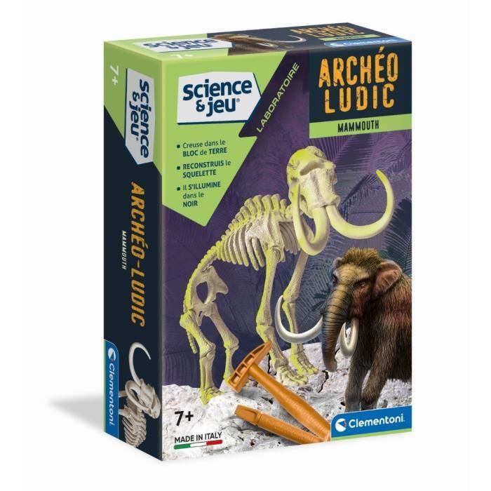 CLEMENTONI Archéo Ludic - Phosphorescent Mammoth - Science & Game