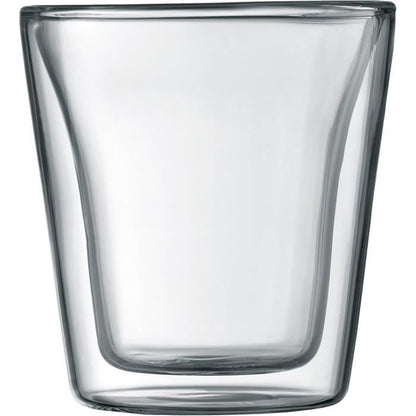 Set of 2 glasses - BODUM - Canteen - Double wall - 0.1 l - Transparent