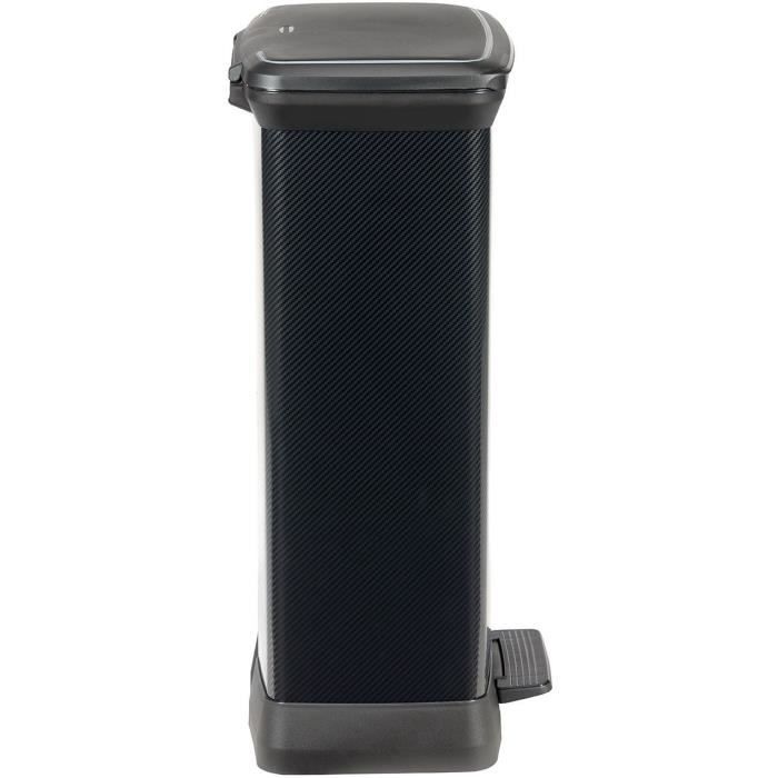 CURVER Decobin Rectangular Bin - 50 L - Carbon Black
